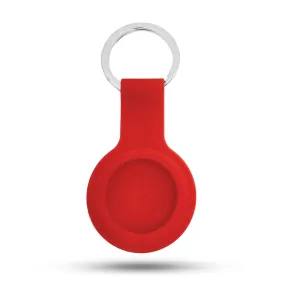 Silicone Key Ring Holder Case Cover Compatible with Apple Airtag-Red