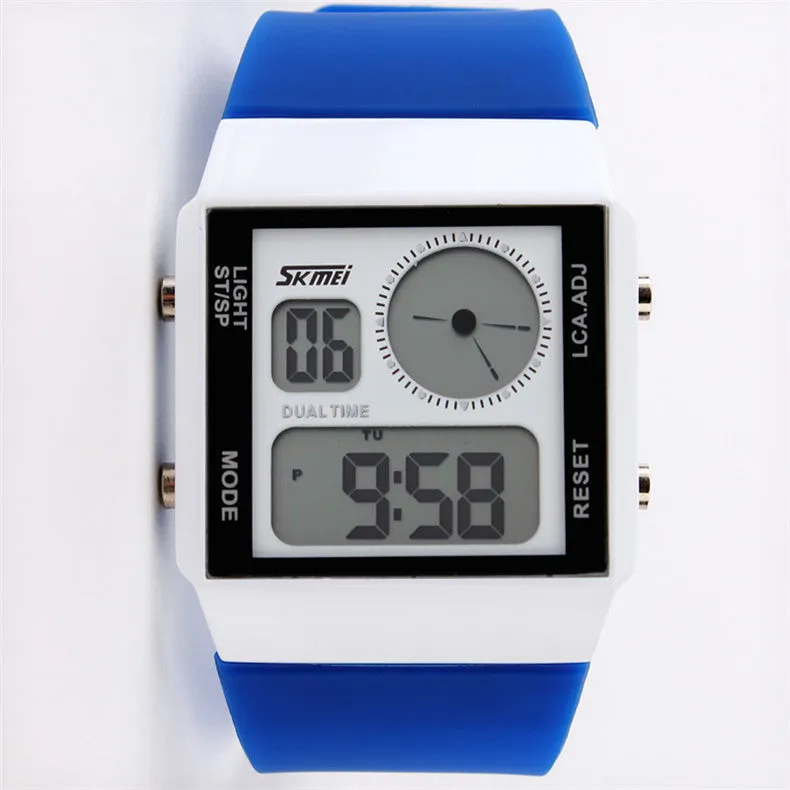 Skmei Fashion Casual Watches Relogio Seven colourful Military Sports Style Led Digital Watch Men Women Multifunction Wristwatch