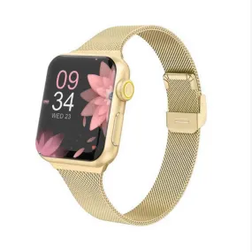 Slim Milanese Apple Watch Strap | Apple Watch Series 10 | Ultra 2 | 8 Ultra | 9 | 8 | 7 | 6 | Gold