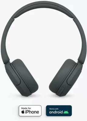 Sony WHCH520 Bluetooth Wireless On-Ear Headphones with Mic/Remote, Black