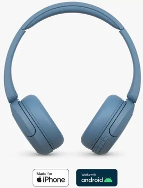 Sony WHCH520 Bluetooth Wireless On-Ear Headphones with Mic/Remote, Blue