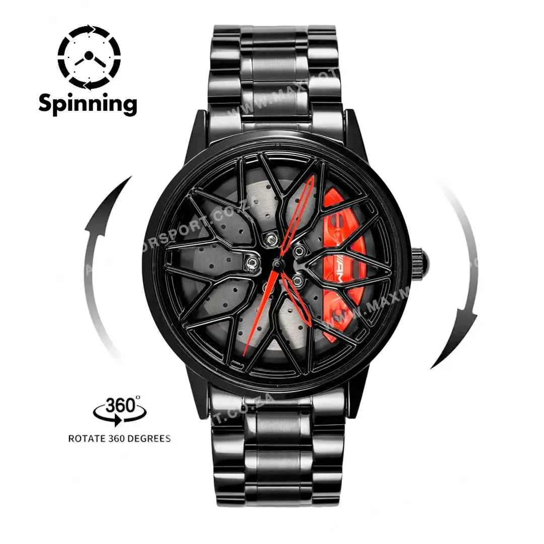 Sports Car Rim Wheel Watch - Benz G63 Spinning Face