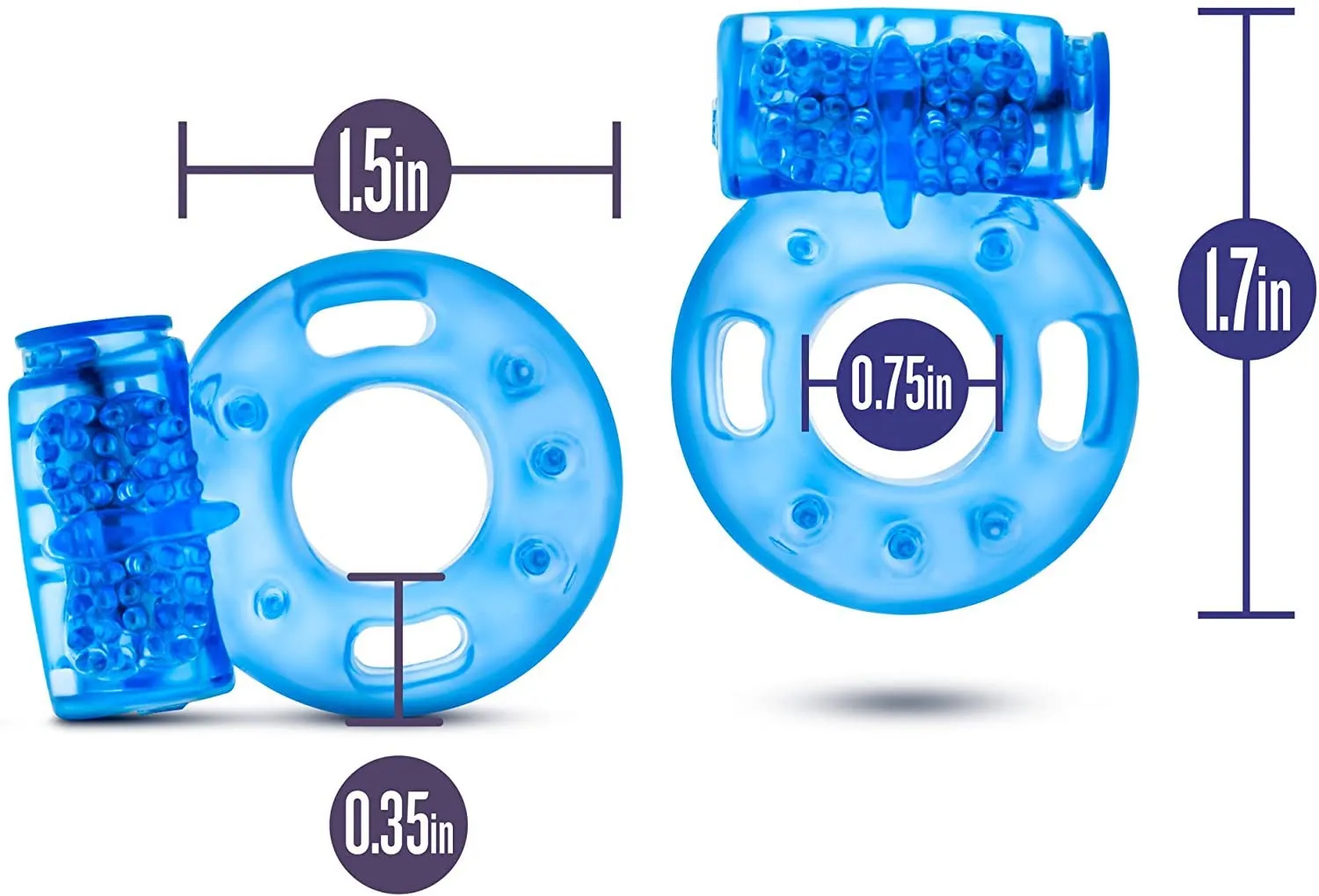 Stay Hard ''2 Vibrating'' C/Rings Blue