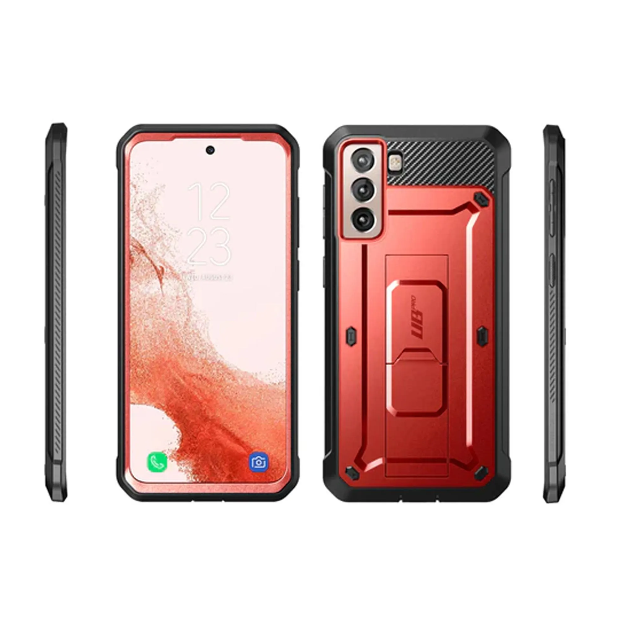 Supcase Unicorn Beetle Pro Rugged Case for Samsung Galaxy S22 - Metallic Red (Barcode: 843439116092 )