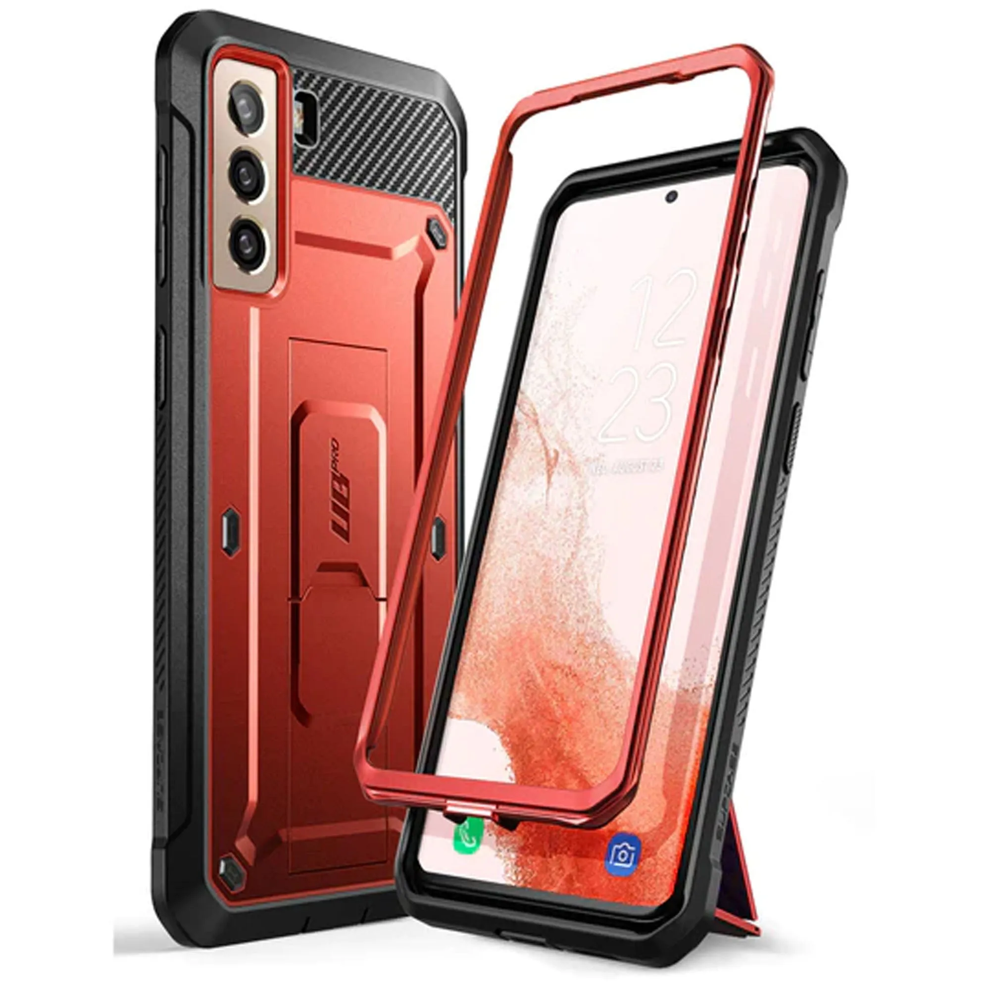 Supcase Unicorn Beetle Pro Rugged Case for Samsung Galaxy S22 - Metallic Red (Barcode: 843439116092 )