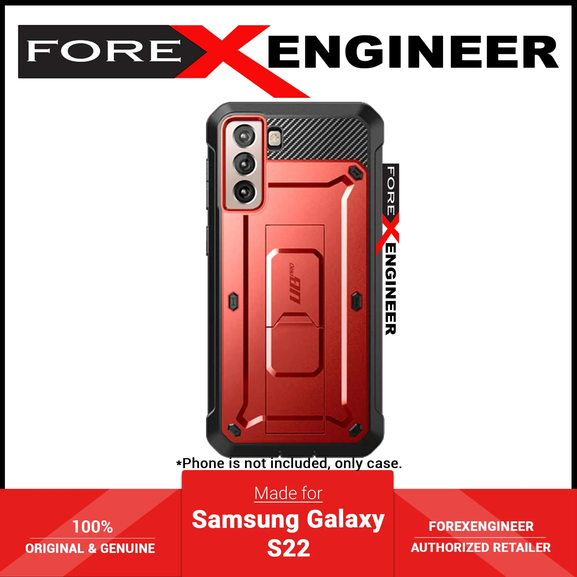 Supcase Unicorn Beetle Pro Rugged Case for Samsung Galaxy S22 - Metallic Red (Barcode: 843439116092 )