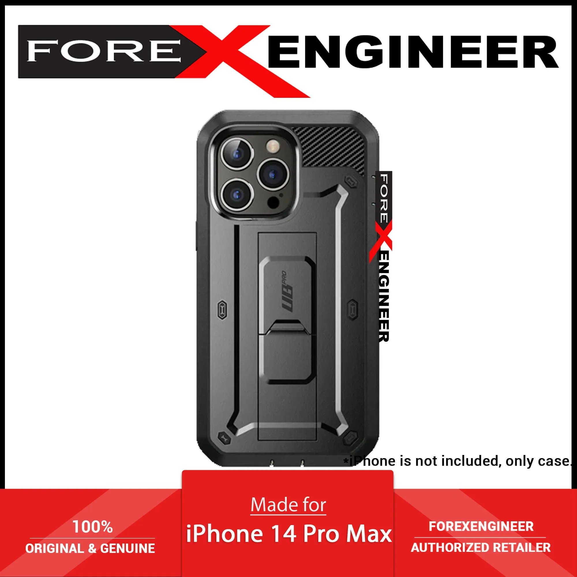 Supcase Unicorn Beetle UB PRO for iPhone 14 Pro Max - Rugged Case with Built-In Screen Protector - Black (Barcode: 843439119901 )