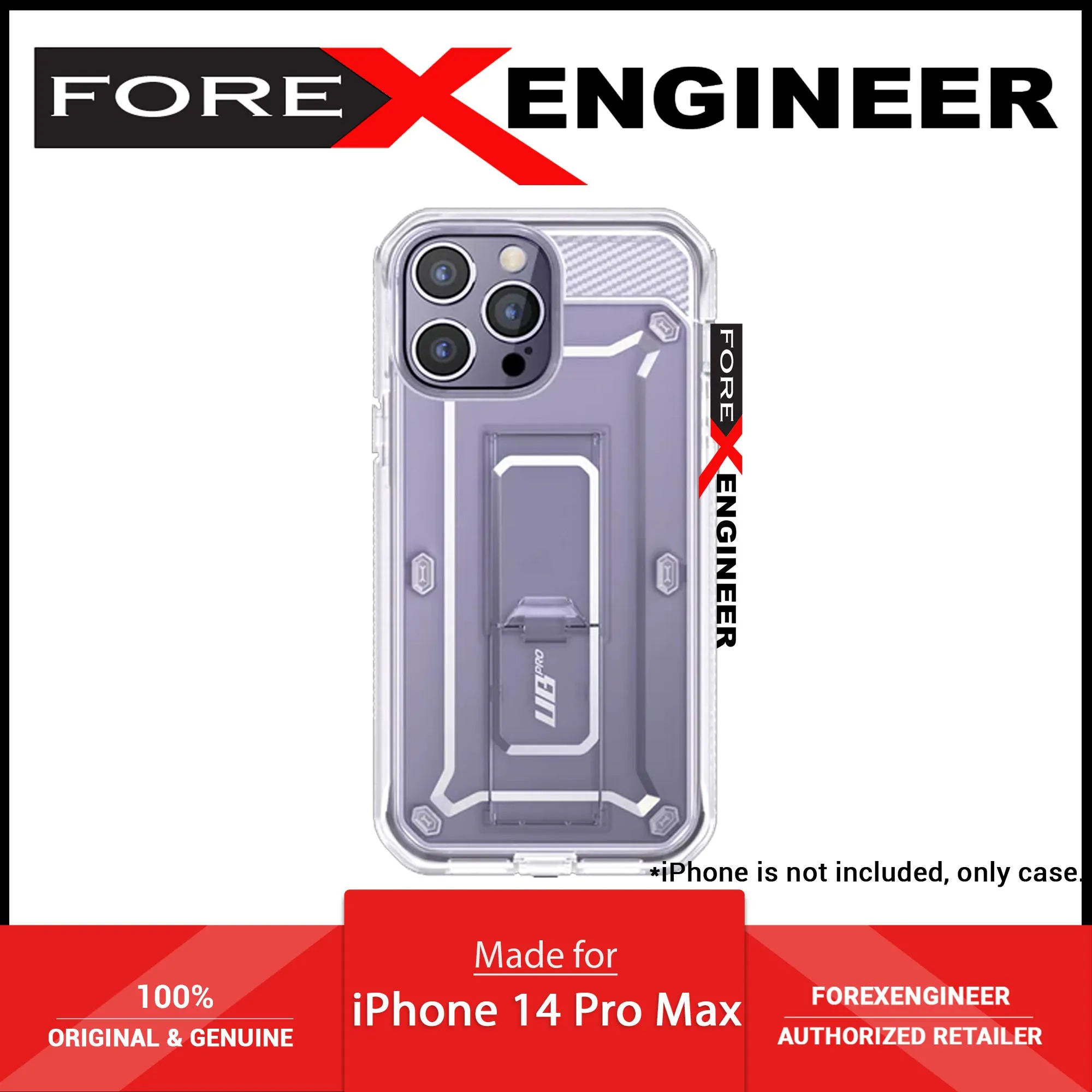 Supcase Unicorn Beetle UB PRO for iPhone 14 Pro Max - Rugged Case with Built-In Screen Protector - Clear