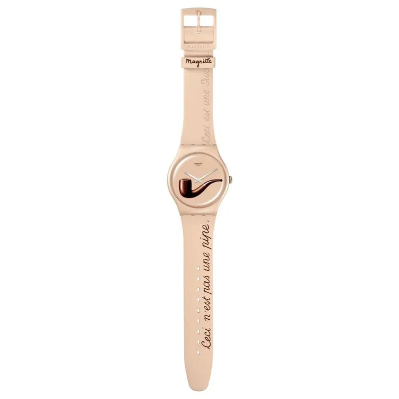 Swatch LA TRAHISON DES IMAGES BY RENE MAGRITTE Watch SO29Z124