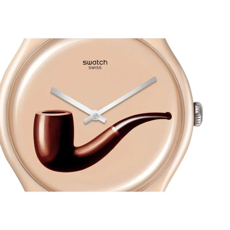 Swatch LA TRAHISON DES IMAGES BY RENE MAGRITTE Watch SO29Z124