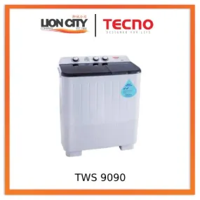 Tecno Uno TWS 9090 Washer Grey 9.0 kg, Semi-Auto