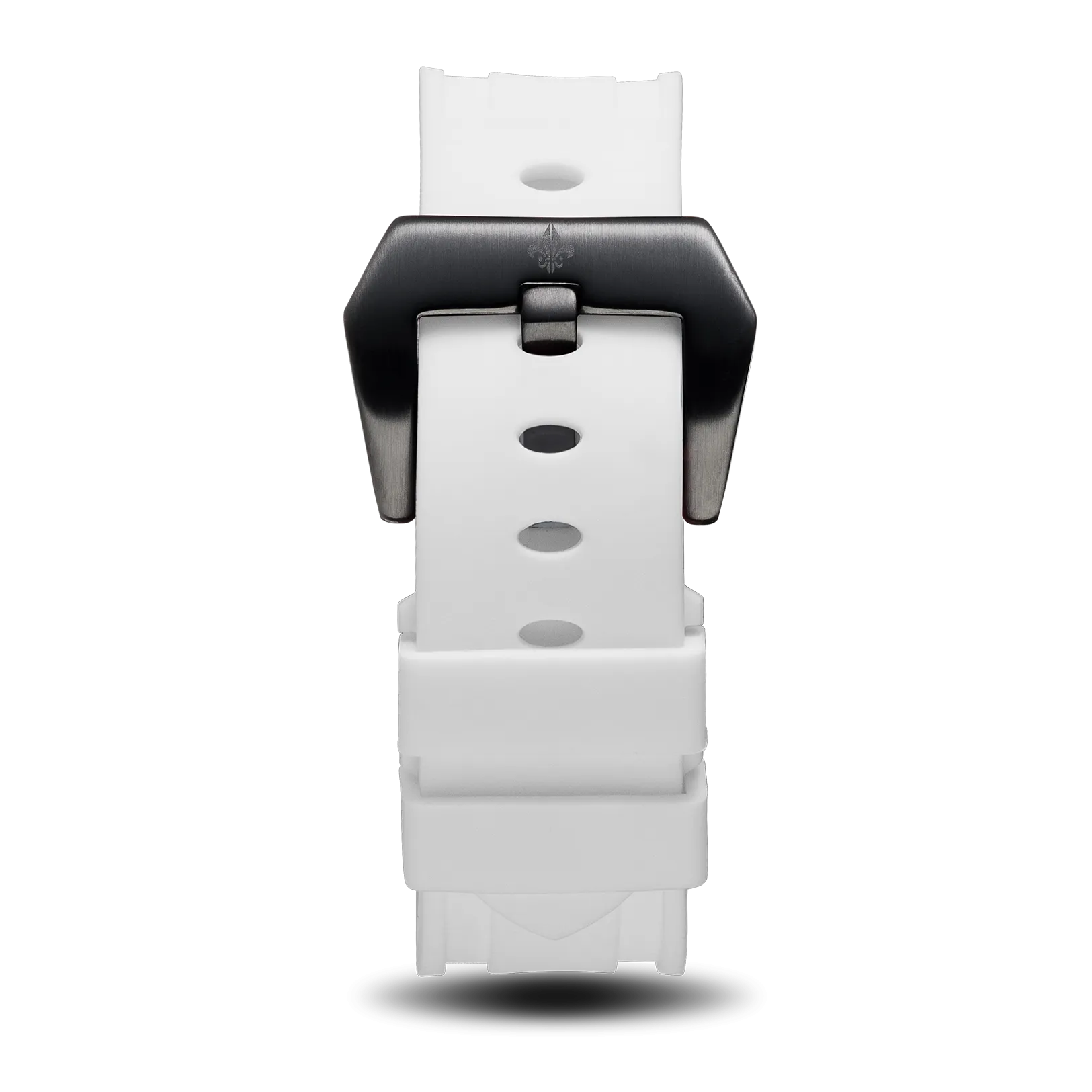 The Avalon Black   White Silicone Strap