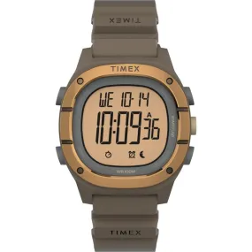 Timex Gents Command 40mm Brown Silicone Strap Watch