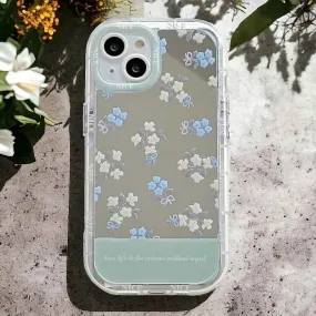 TSP16 Cute Phone Cases for iPhone 11, 12, 13, 14, or 15 Pro Max - Flowers Makeup Mirror Hard Back Cover