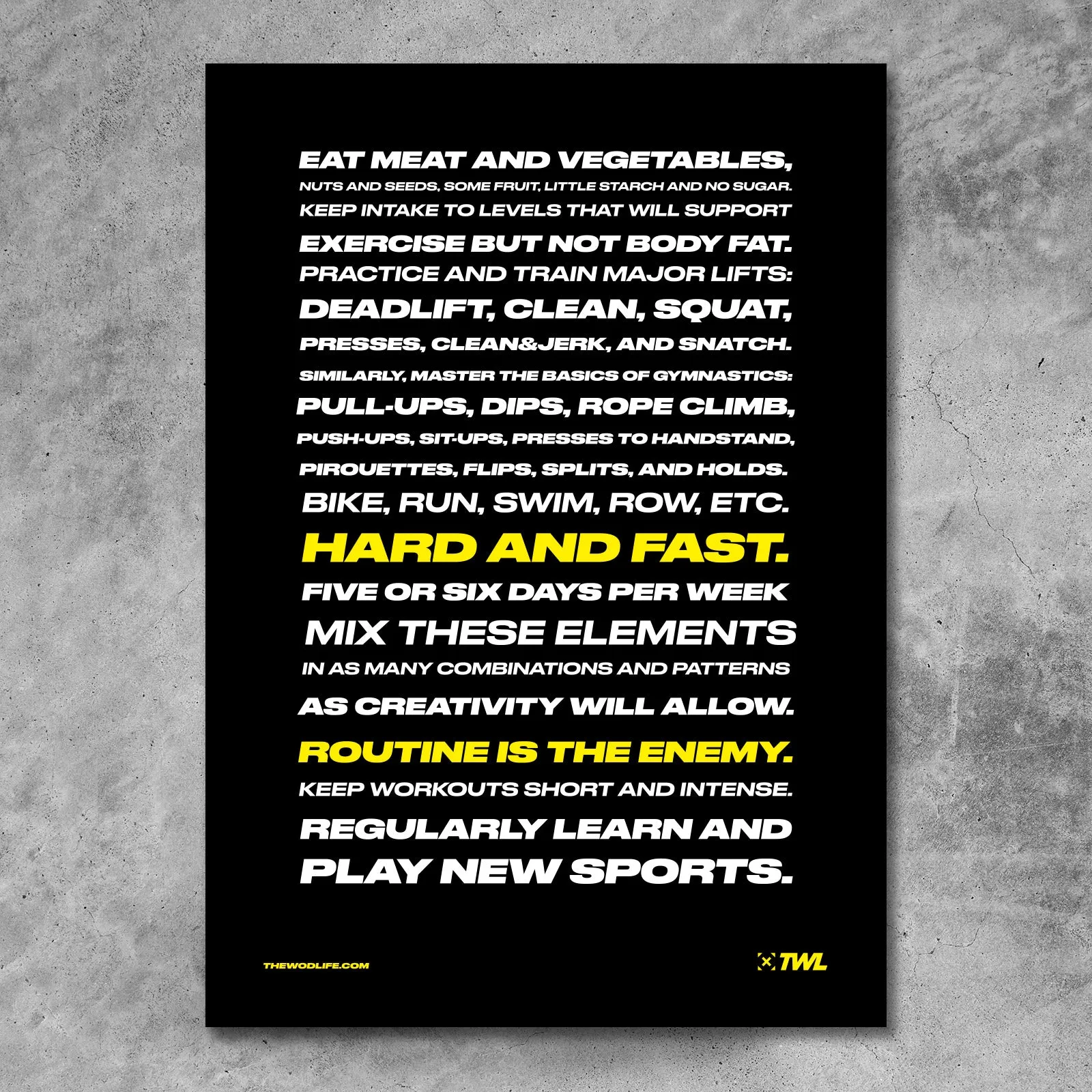 TWL - FITNESS IN 100 WORDS DIGITAL POSTER