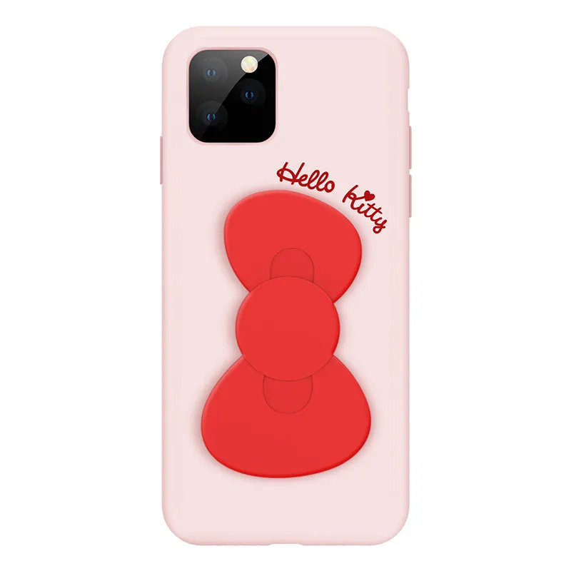 UKA Hello Kitty Liquid Silicone Case Cover with Bowknot Kickstand