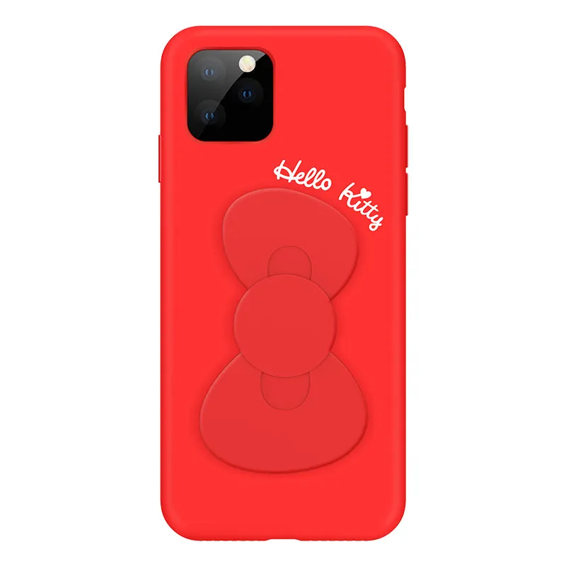 UKA Hello Kitty Liquid Silicone Case Cover with Bowknot Kickstand