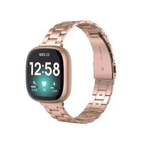 Ultra-Thin Metal Band | Fitbit Sense & Fitbit Versa 3 Smart Watch | Rose Gold