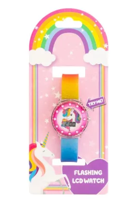 Unicorn Flashing LCD Watch