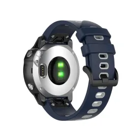 Universal Garmin 20mm QuickFit Neutral Silikone Rem inkl. Skruetrækkere - Blå / Grå