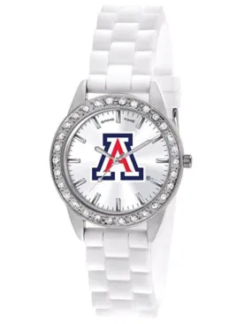 University of Arizona Womens Frost Watch - Crystal Bezel - Silicone Strap