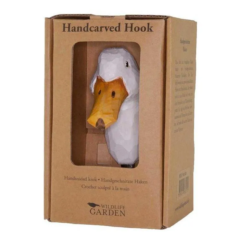 Wildlife Garden - Hand Carved Hook - Duck