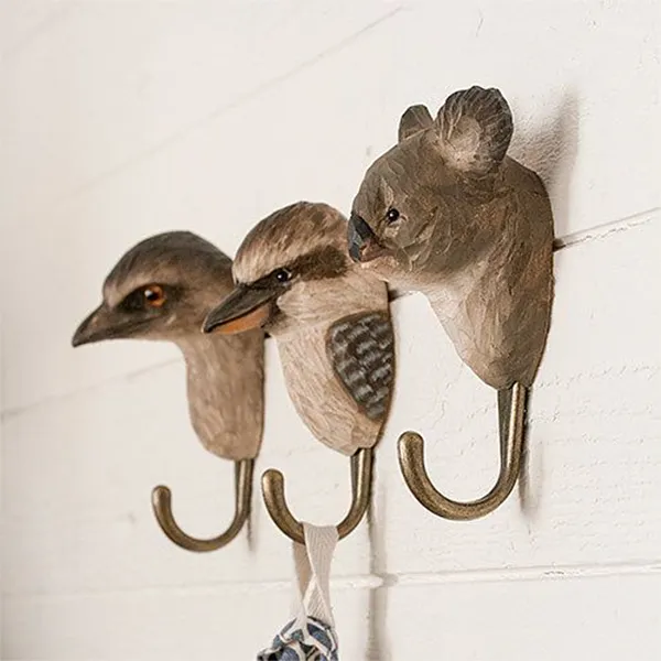 Wildlife Garden - Hand Carved Hook - Koala