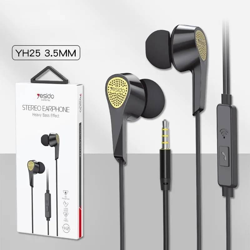 YESIDO Earphone YH-25 Black