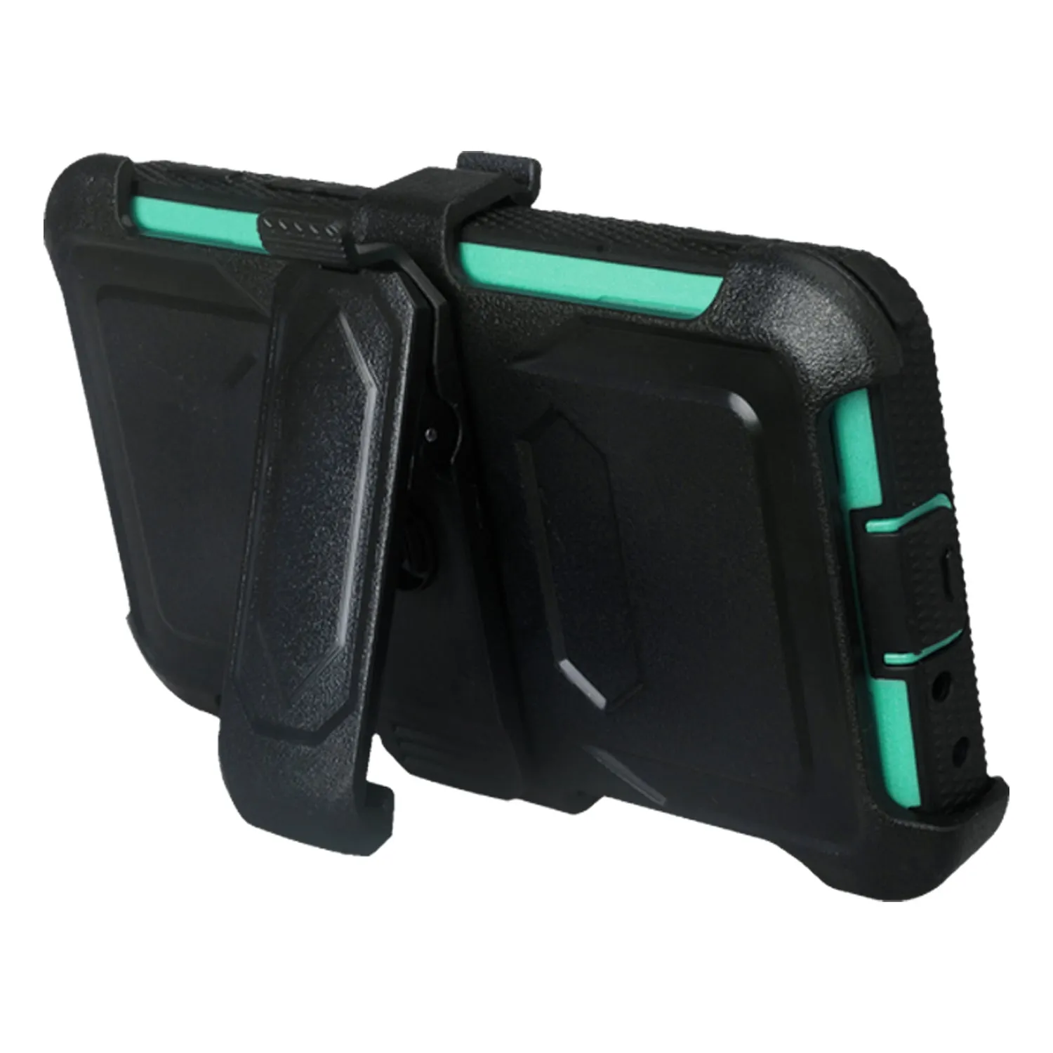 ZTE Prestige Case, Sonata 3, ZTE Avid Plus, ZTE Avid Trio, ZFive 2, Midnight Pro, Maven 2, Cheers, Rugged [Built-in Screen Protector] Heavy Duty Holster Shell Combo Case Cover - Teal